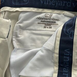 Vineyard Vines Cream and Navy Performance Pants